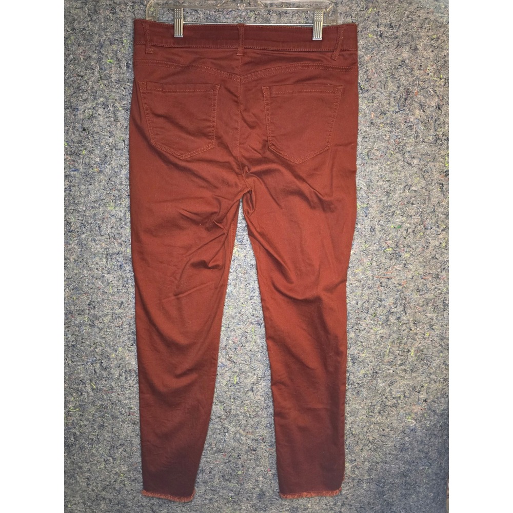 926 Democracy Ab Technology Rust Brn Fringe Hem Ankle Pants BN210E8X2 Womens 10 - Picture 6 of 6